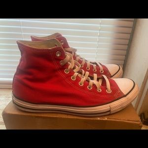 Converse All Star Red High Tops Mens 10